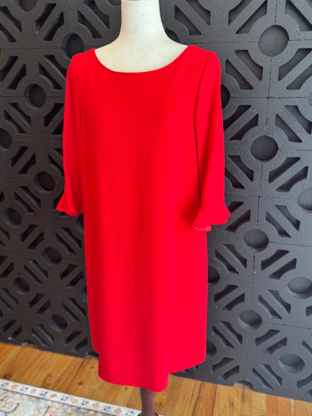 Kate Spade New York Red Wool Blend Shift Dress Size 12